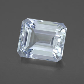 Aigue-marine bleue naturelle taille émeraude, 4,19 ct, VVS