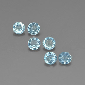 Achetez naturel ct bleue aigue-marine gems, coupe roude, en provenance inde (karur) chez gemselect. en stock, livraison internationale!