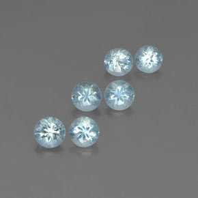 Achetez naturel ct bleue aigue-marine gems, coupe roude, en provenance inde (karur) chez gemselect. en stock, livraison internationale!
