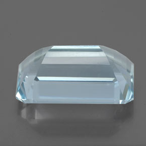 Aigue-marine bleue naturelle taille émeraude, 5,33 ct, VS