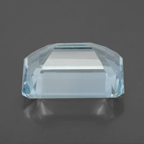 Aigue-marine bleue naturelle taille émeraude, 4,37 ct, VS