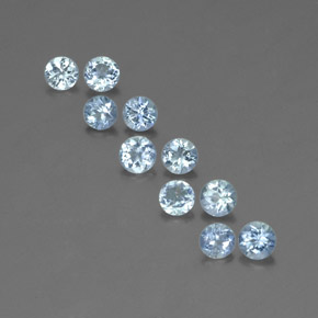 Achetez naturel ct bleue aigue-marine gems, coupe roude, en provenance inde (karur) chez gemselect. en stock, livraison internationale!