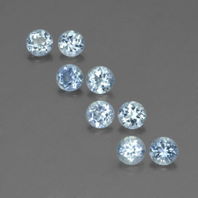Achetez naturel ct bleue aigue-marine gems, coupe roude, en provenance inde (karur) chez gemselect. en stock, livraison internationale!