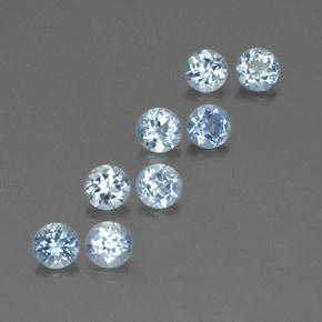 Achetez naturel ct bleue aigue-marine gems, coupe roude, en provenance inde (karur) chez gemselect. en stock, livraison internationale!
