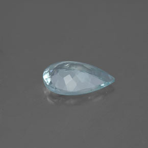 Aigue-marine bleue naturelle en forme de poire, 1,28 ct, VS