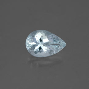 Aigue-marine bleue naturelle en forme de poire, 1,29 ct, VVS