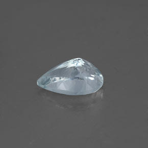 Aigue-marine bleue naturelle en forme de poire, 1,29 ct, VVS