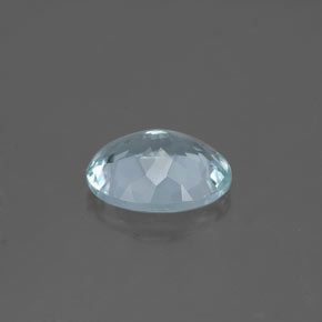 Aigue-marine bleue naturelle coupe ovale, 1,61 ct, VS