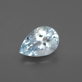 Aigue-marine bleue naturelle en forme de poire, 1,34 ct, VS