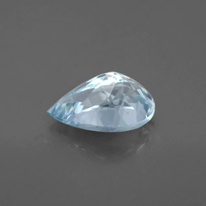 Aigue-marine bleue naturelle en forme de poire, 1,34 ct, VS