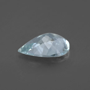 Aigue-marine bleue naturelle en forme de poire, 1,36 ct, VS