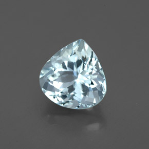 Aigue-marine bleue naturelle en forme de poire, 1,25 ct, VS