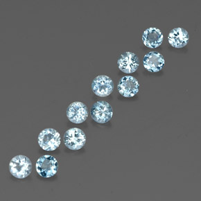 Achetez naturel ct bleue aigue-marine gems, coupe roude, en provenance inde (karur) chez gemselect. en stock, livraison internationale!