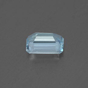 Aigue-marine bleue naturelle taille émeraude, 0,76 ct, VVS