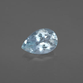 Aigue-marine bleue naturelle en forme de poire, 1,22 ct, VS