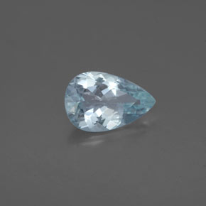 Aigue-marine bleue naturelle en forme de poire, 1,07 ct, VVS-VS