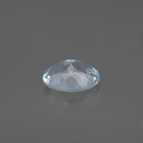Aigue-marine bleue naturelle coupe ovale, 1,17 ct, VS