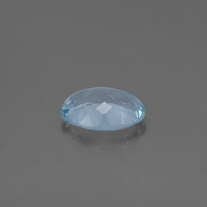 Aigue-marine bleue naturelle coupe ovale, 1,09 ct, VS