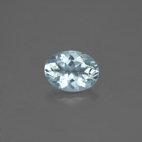 Aigue-marine bleue naturelle coupe ovale, 1,17 ct, VS