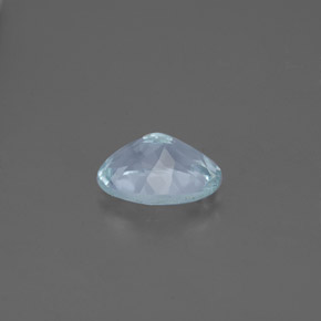 Aigue-marine bleue naturelle coupe ovale, 1,17 ct, VS