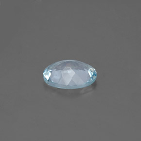 Aigue-marine bleue naturelle coupe ovale, 1,01 ct, VVS-VS