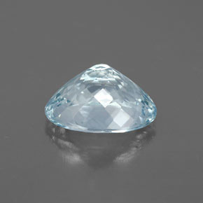 Aigue-marine bleue naturelle coupe ovale, 2,37 ct, VS-SI