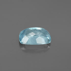 Aigue-marine bleue naturelle coupe coussin, 2,77 ct, VS-SI