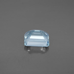 Aigue-marine bleue naturelle taille émeraude, 2,14 ct, SI