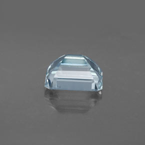 Aigue-marine bleue naturelle taille émeraude, 2,73 ct, VS