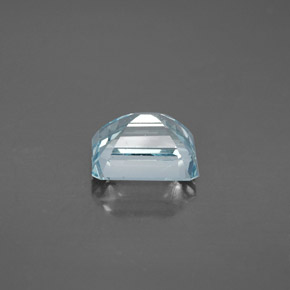 Aigue-marine bleue naturelle taille émeraude, 2,57 ct, VS