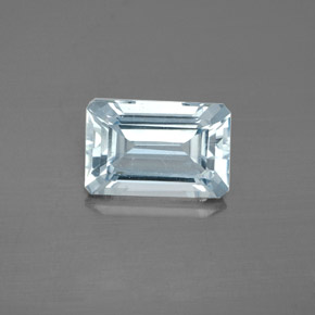 Aigue-marine bleue naturelle taille émeraude, 2,47 ct, VVS-VS