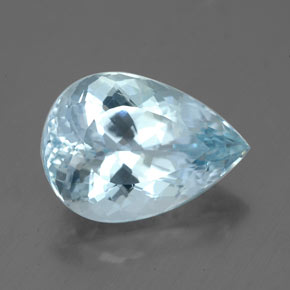 Aigue-marine bleue naturelle en forme de poire, 3,68 ct, VVS