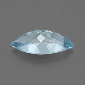 Aigue-marine bleue naturelle marquise, 3,40 ct, VVS