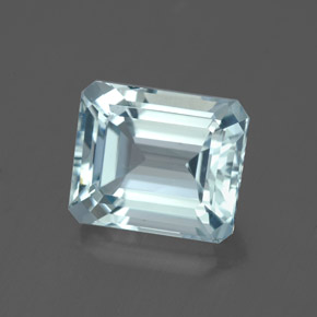 Aigue-marine bleue naturelle taille émeraude, 3,15 ct, VVS-VS