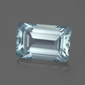 Aigue-marine bleue naturelle taille émeraude, 3,19 ct, VVS-VS