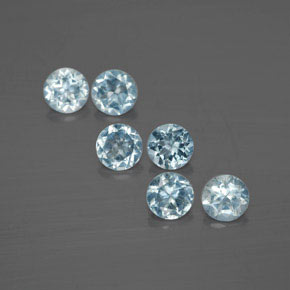 Achetez naturel ct bleue aigue-marine gems, coupe roude, en provenance inde (karur) chez gemselect. en stock, livraison internationale!
