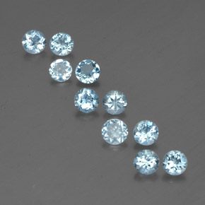 Achetez naturel ct bleue aigue-marine gems, coupe roude, en provenance inde (karur) chez gemselect. en stock, livraison internationale!