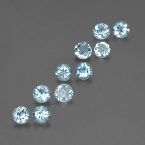 Achetez naturel ct bleue aigue-marine gems, coupe roude, en provenance inde (karur) chez gemselect. en stock, livraison internationale!