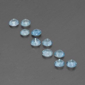 Achetez naturel ct bleue aigue-marine gems, coupe roude, en provenance inde (karur) chez gemselect. en stock, livraison internationale!