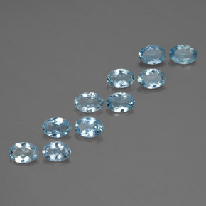 Achetez naturel ct bleue aigue-marine gems, coupe ovale, en provenance inde (karur) chez gemselect. en stock, livraison internationale!