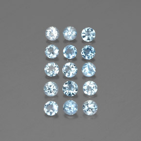 Achetez naturel ct bleue aigue-marine gems, coupe roude, en provenance inde (karur) chez gemselect. en stock, livraison internationale!