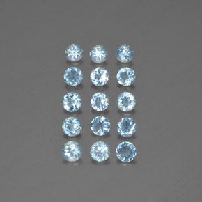 Achetez naturel ct bleue aigue-marine gems, coupe roude, en provenance inde (karur) chez gemselect. en stock, livraison internationale!