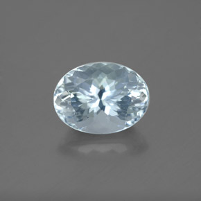 Aigue-marine bleue naturelle coupe ovale, 2,01 ct, VVS-VS