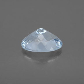 Aigue-marine bleue naturelle coupe ovale, 1,74 ct, VS