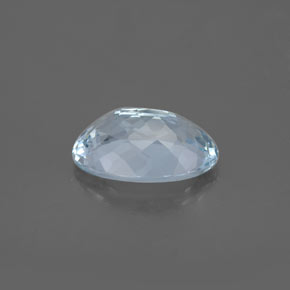 Aigue-marine bleue naturelle coupe ovale, 1,67 ct, VS