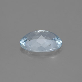 Aigue-marine bleue naturelle coupe ovale, 1,32 ct, SI