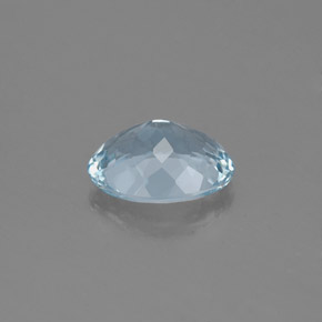 Aigue-marine bleue naturelle coupe ovale, 1,18 ct, VS