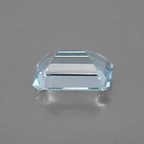 Aigue-marine bleue naturelle taille émeraude, 1,90 ct, VVS-VS