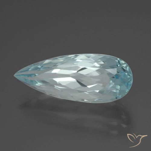 Bleu vert Sarcelle naturelle En forme de poire, 7.27 ct, VVS