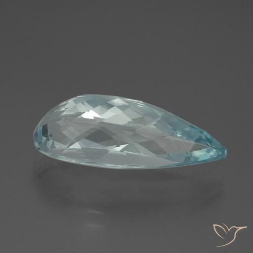 Bleu vert Sarcelle naturelle En forme de poire, 7.27 ct, VVS